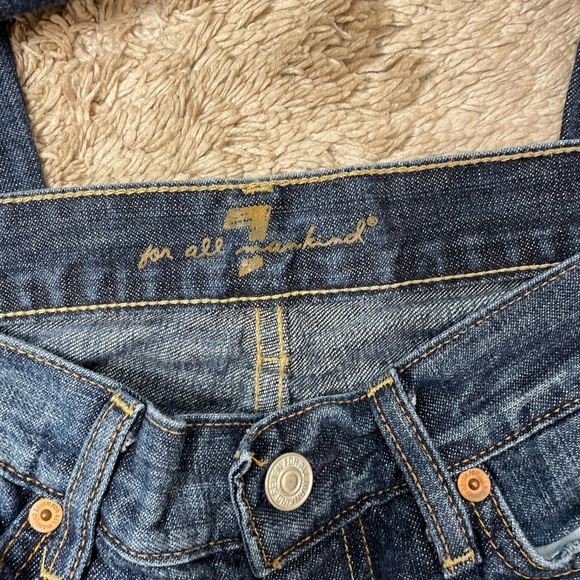 7 For All Mankind Bootcut Jeans - Size 26 | Made in USA | 100% Cotton Y2K Denim - Picture 7 of 8